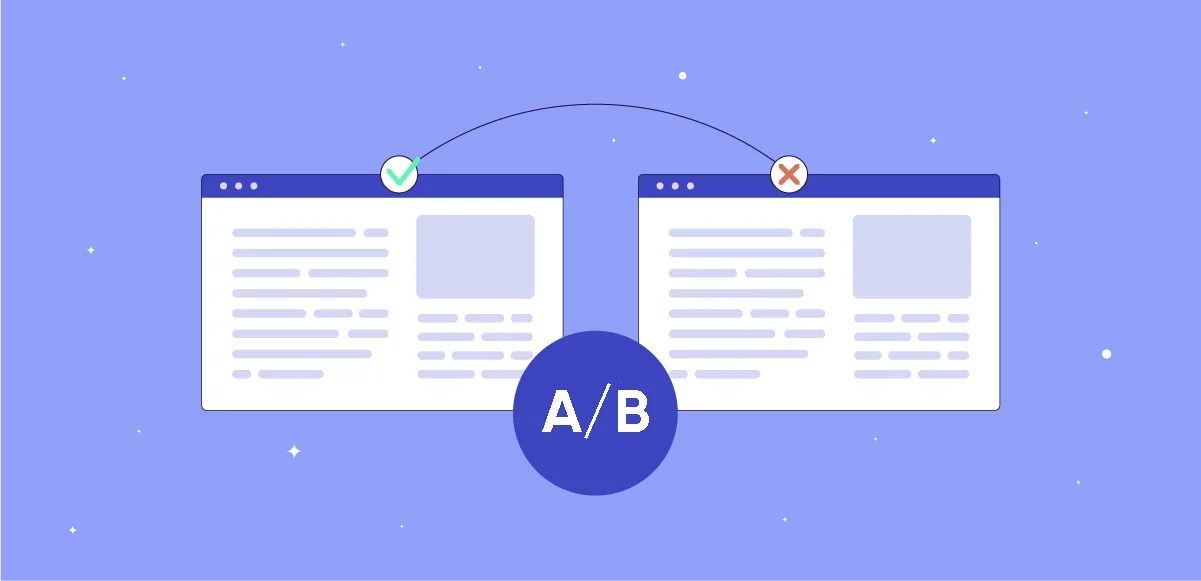 a/b testing user experience testing between two pages